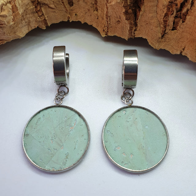 eco cork vegan handmade earrings