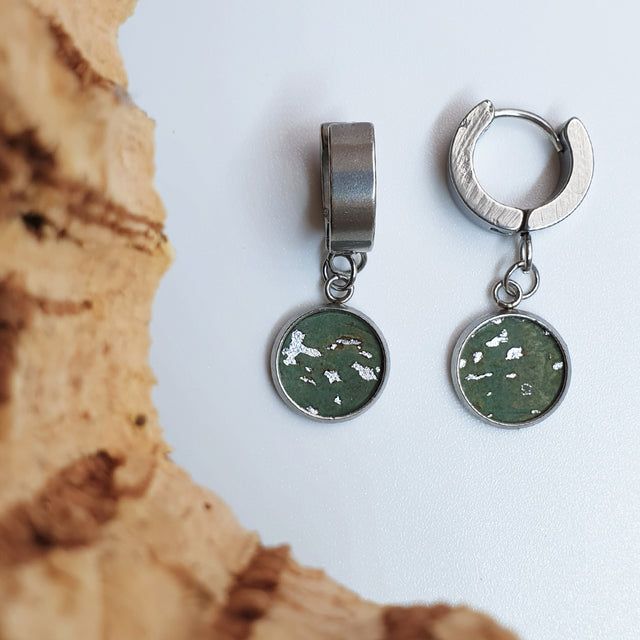 eco cork vegan earrings