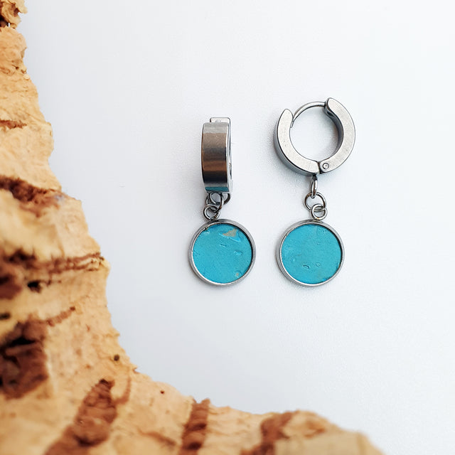 Fabrikk 1 Dwarf Planet Earrings | Bahama Blue | Vegan Leather