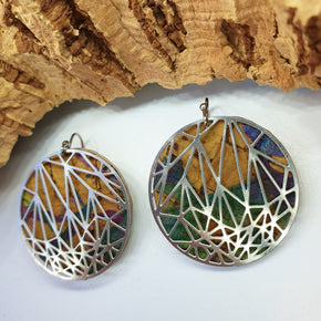 Fabrikk Stellar Laser Cut Earrings | Cosmic Splash Cork | Vegan Leather