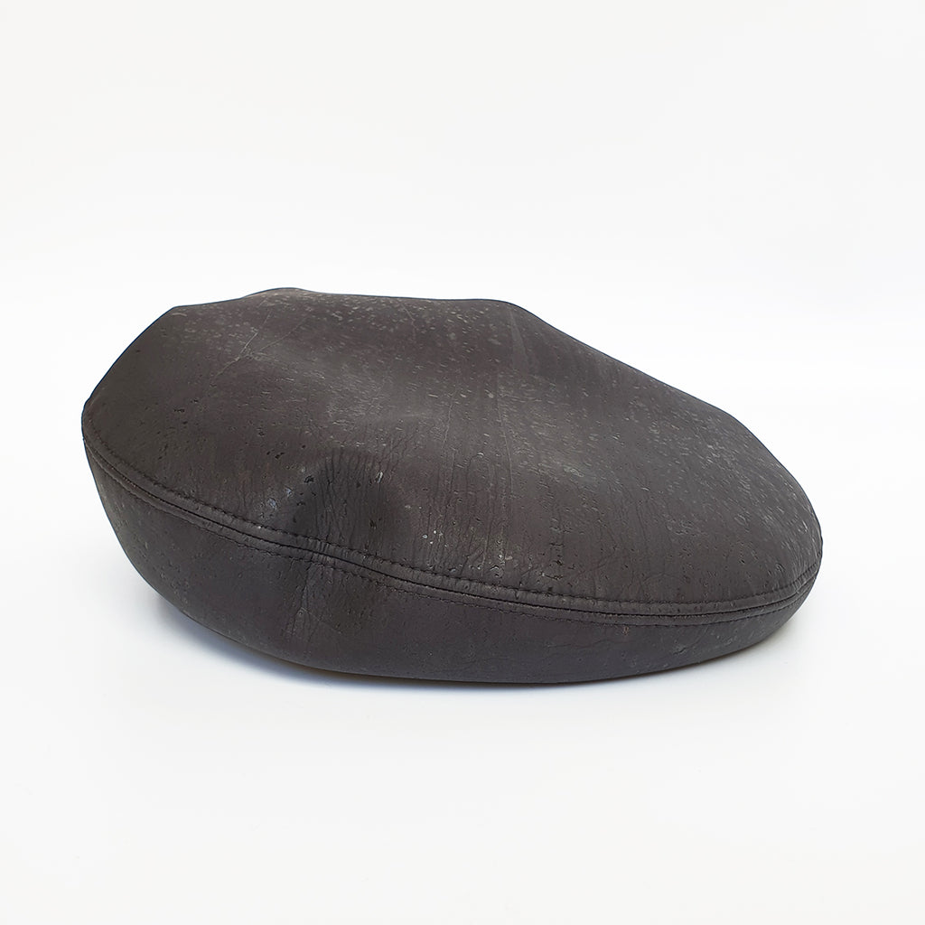 Fabrikk Cork Beret | Coal  Black | Vegan leather