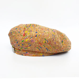 Fabrikk Cork Beret | Multicoloured Fleck | Vegan Leather
