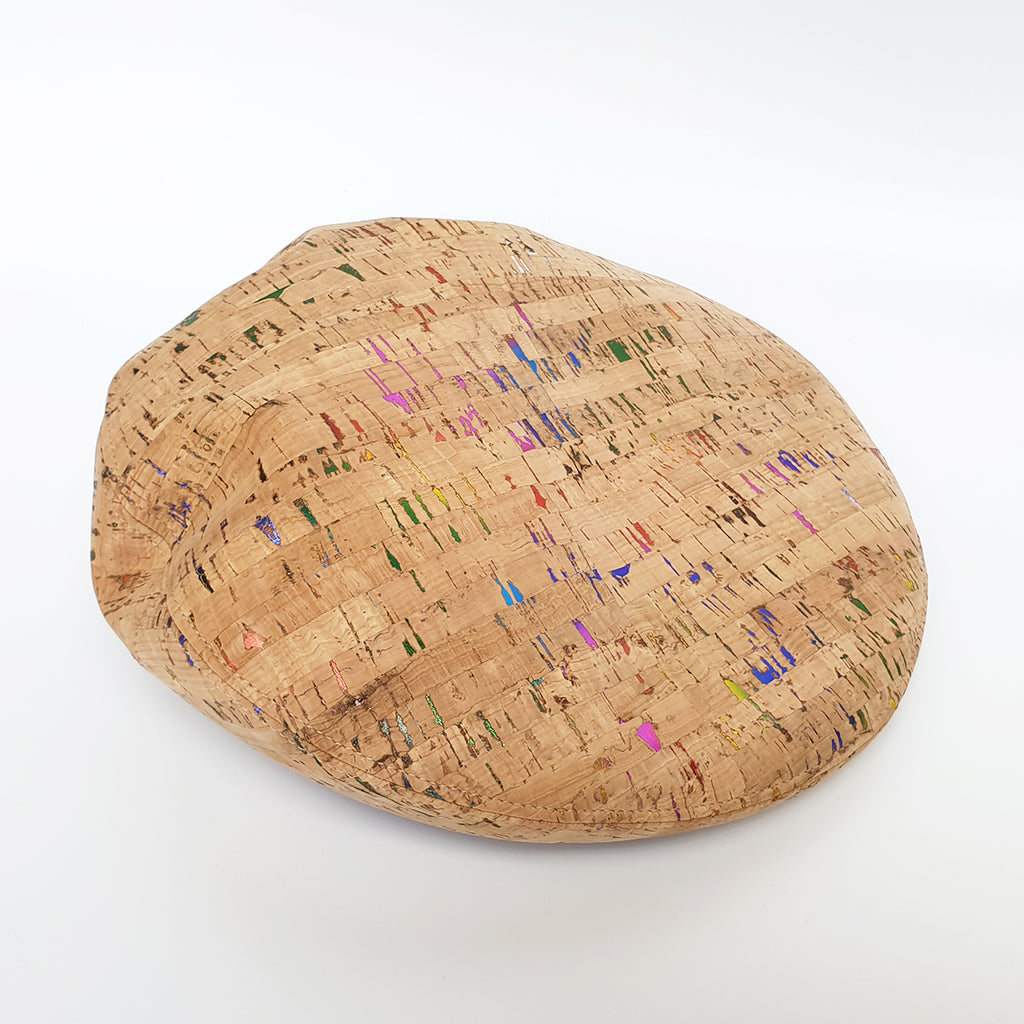Fabrikk Cork Beret | Multicoloured Metallic Fleck | Vegan leather