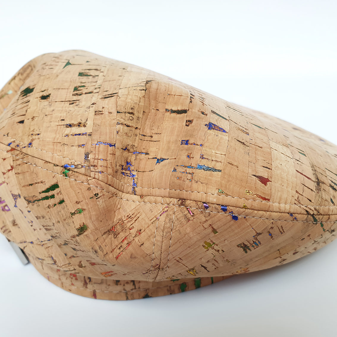 Fabrikk Cork Beret | Multicoloured Metallic Fleck | Vegan leather