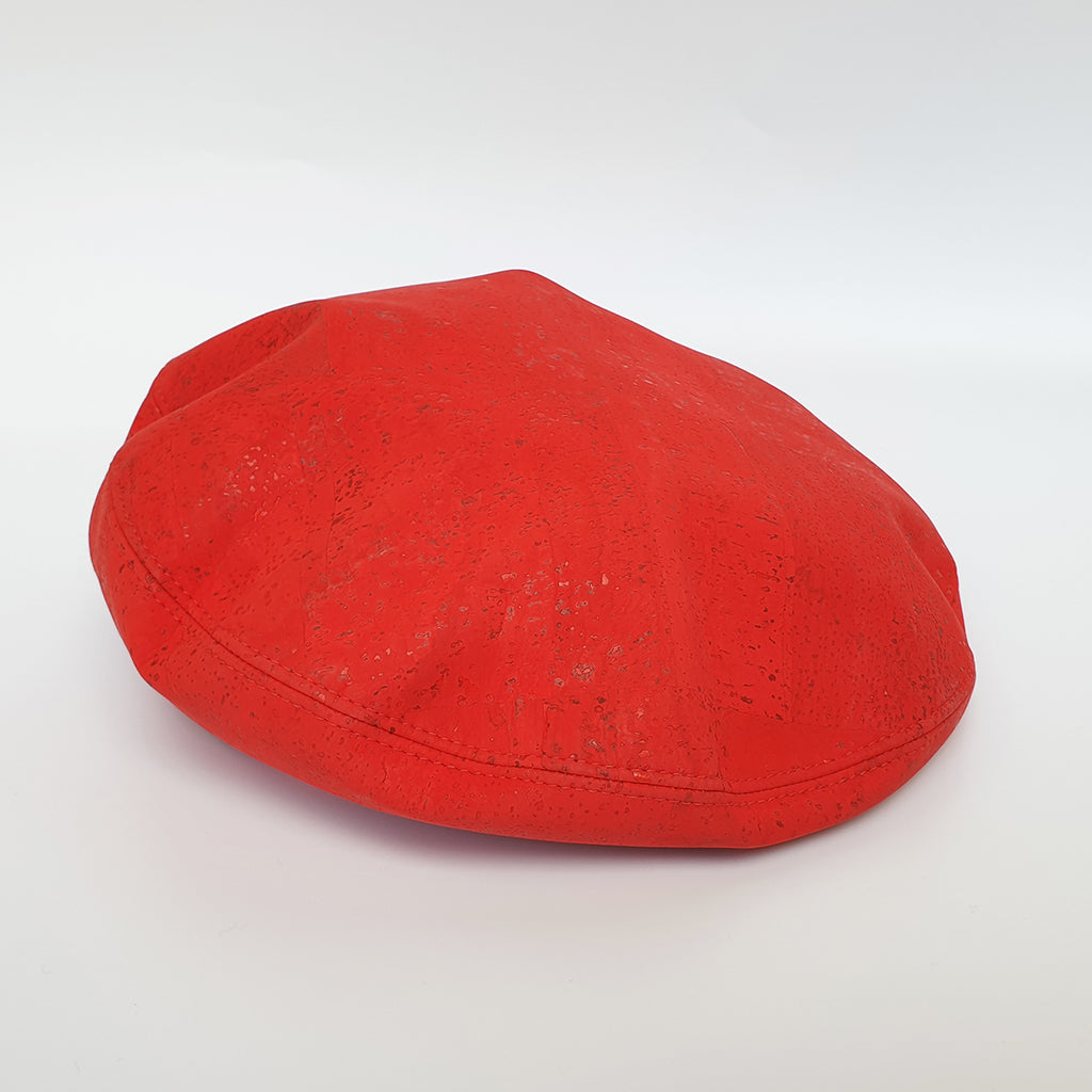 Fabrikk Cork Beret | Red | Vegan Leather