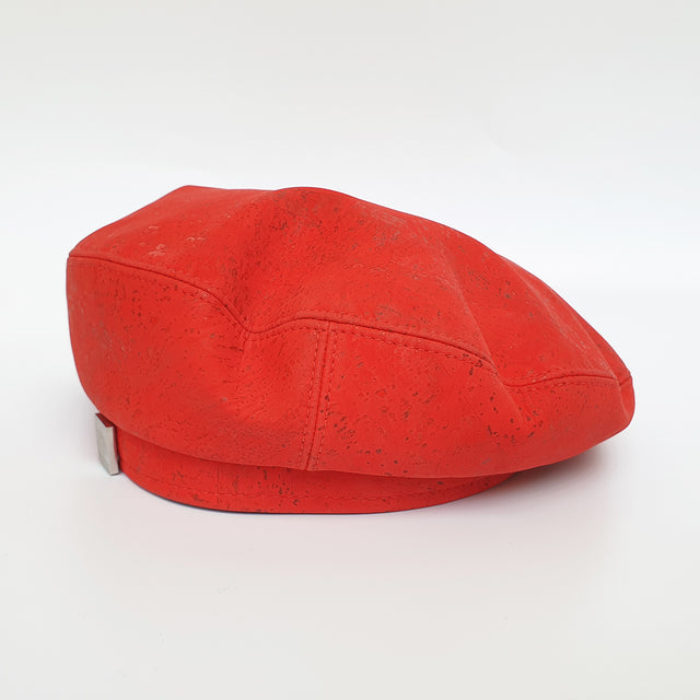 Fabrikk Cork Beret | Red | Vegan Leather