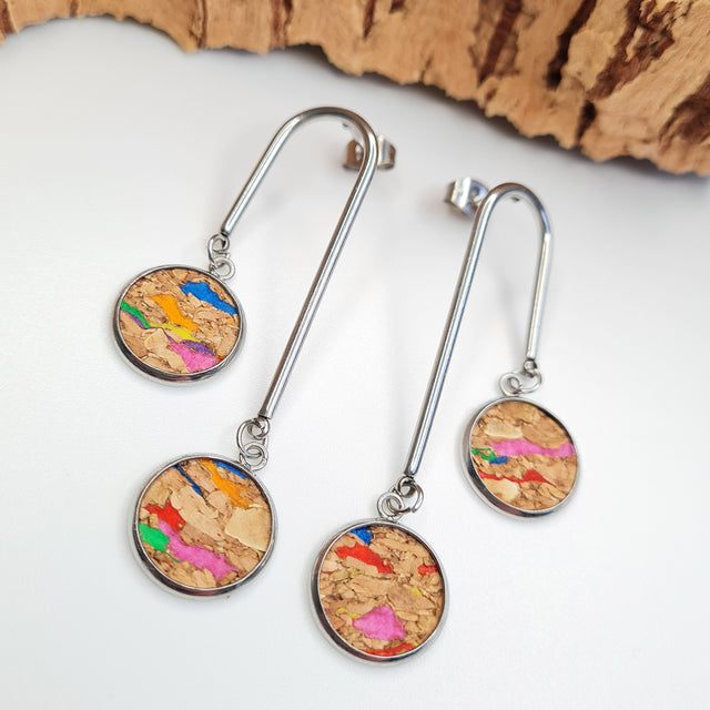 eco cork vegan earrings