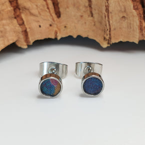 Fabrikk Cork Stud Earrings | Atom Size | Cosmic Splash | Vegan Leather