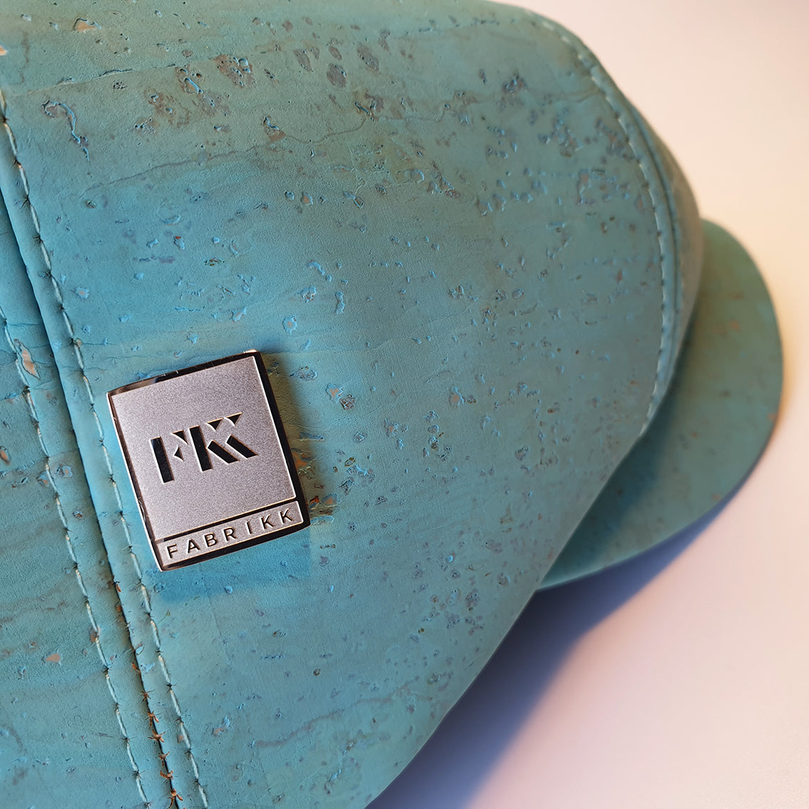 Fabrikk Cork Baker Boy Hat | Bahama Blue | Vegan Leather