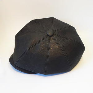 Fabrikk Cork Baker Boy Hat | Coal Back | Vegan Leather