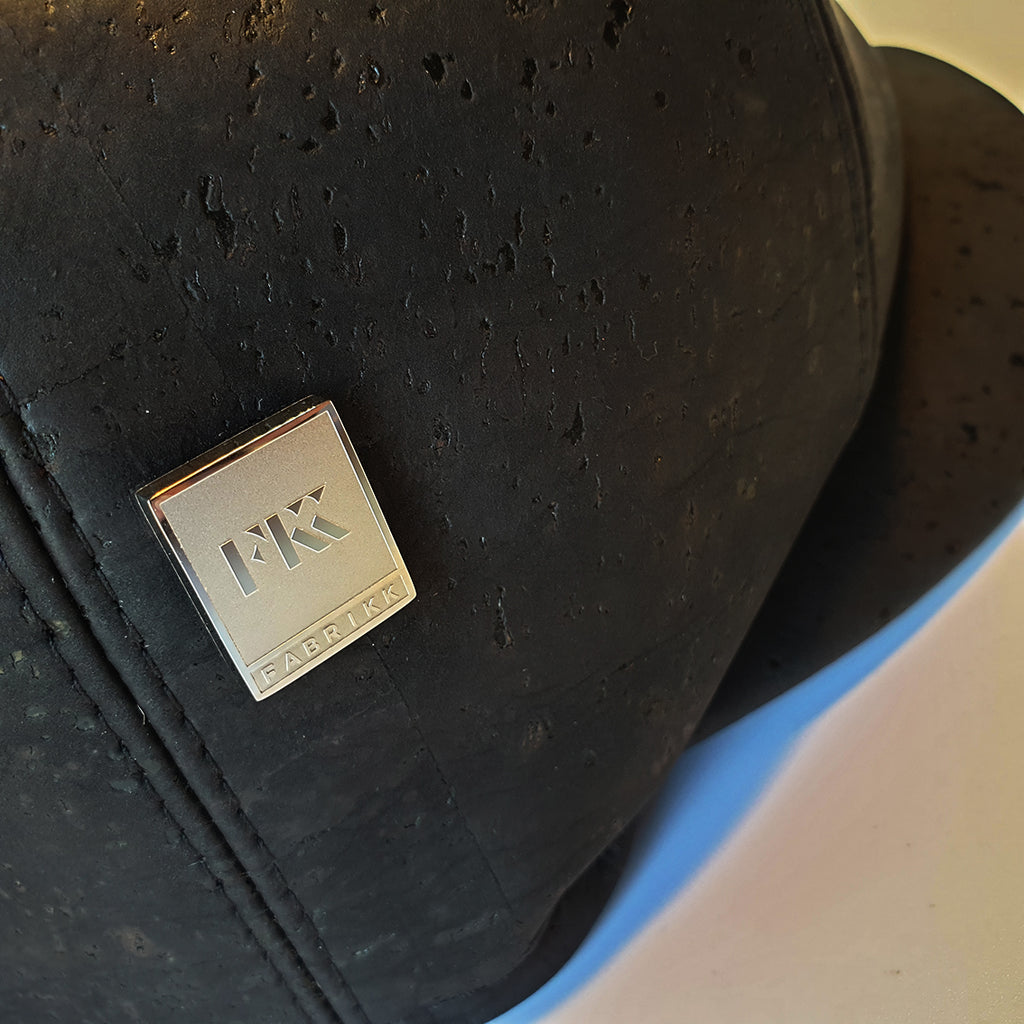 Fabrikk Cork Baker Boy Hat | Coal Back | Vegan Leather