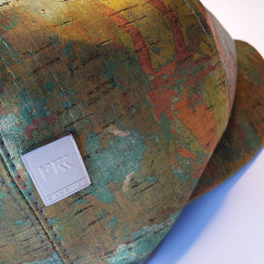 Fabrikk Cork Baker Boy Hat | Green Oil Slick | Vegan Leather