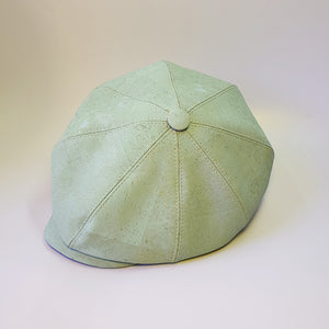 Fabrikk Cork Baker Boy Hat | Mint Green  | Vegan Leather