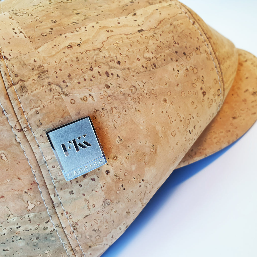 Fabrikk Cork Baker Boy Hat | Natural Bark | Vegan 'Leather'