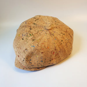 Fabrikk Cork Baker Boy Hat | Natural Metallic Fleck | Vegan 'Leather'