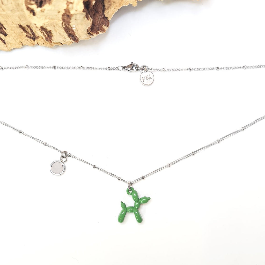 Fabrikk Greener Grass Balloon Dog Pendant Necklace | Eco Cork