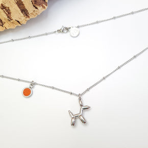 Fabrikk Steel Baloon Dog Pendant Necklace | Eco Cork
