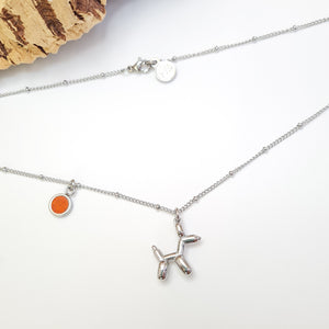 Fabrikk Steel Baloon Dog Pendant Necklace | Eco Cork