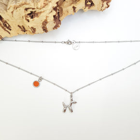Fabrikk Steel Baloon Dog Pendant Necklace | Eco Cork