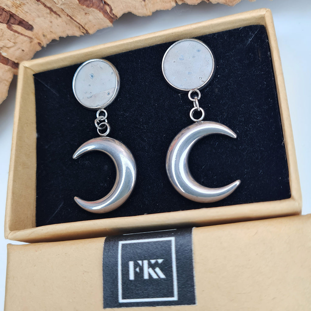 Fabrikk Many Moons Earrings | Grey Area | Eco Cork