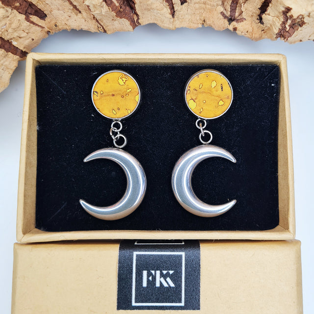 Fabrikk Many Moons Earrings | Mellow Mustard | Eco Cork