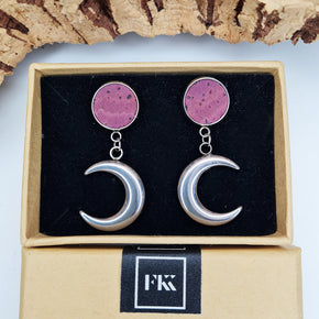 Fabrikk Many Moons Earrings | Purple Music | Eco Cork
