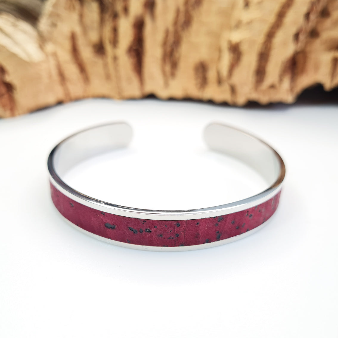 Fabrikk Eco Cork Bangle Burgundy Love FABRIKK UK