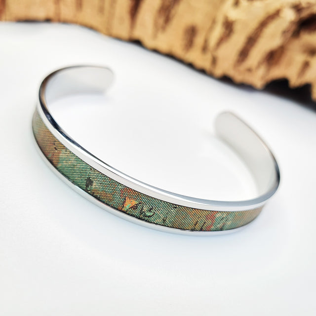 Fabrikk Eco Cork Bangle | Green Oil Slick