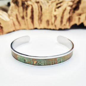 eco vegan cork steel bracelet