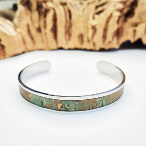 eco vegan cork steel bracelet