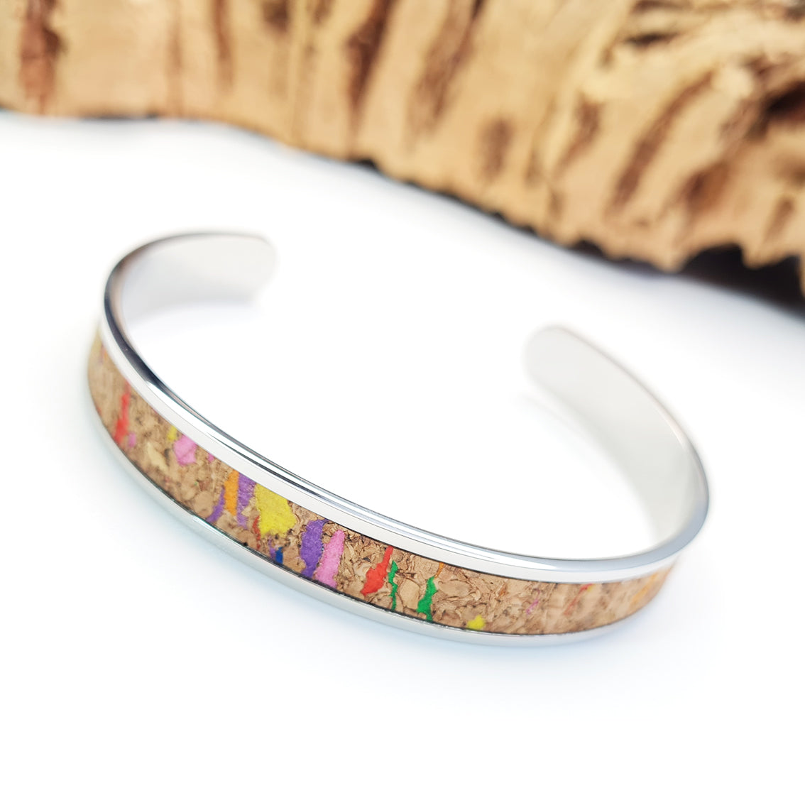 Fabrikk Eco Cork Bangle | Multicoloured Fleck