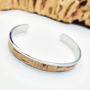 Fabrikk Eco Cork Bangle | Multicoloured Metallic Fleck