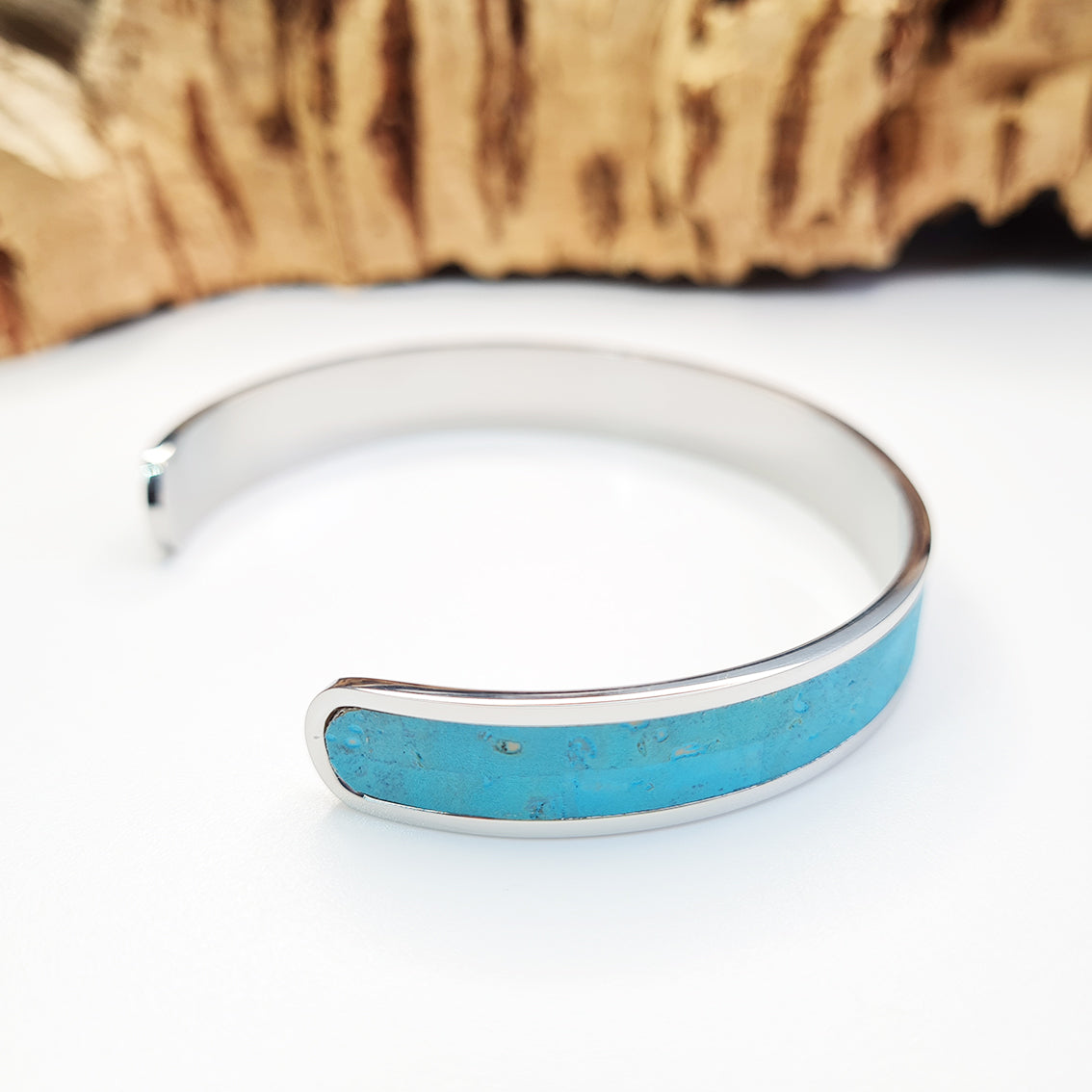 Fabrikk Eco Cork Bangle | Bahama Blue
