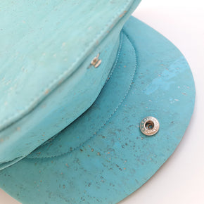 Fabrikk Cork Flat Cap | Bahama Blue | Vegan Leather