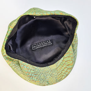 Fabrikk Cork Flat Cap | Green Python Skin | Vegan Leather