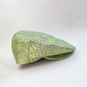 Fabrikk Cork Flat Cap | Green Python Skin | Vegan Leather