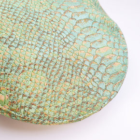 Fabrikk Cork Flat Cap | Green Python Skin | Vegan Leather