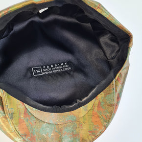 Fabrikk Cork Flat Cap | Green Oilslick | Vegan Leather