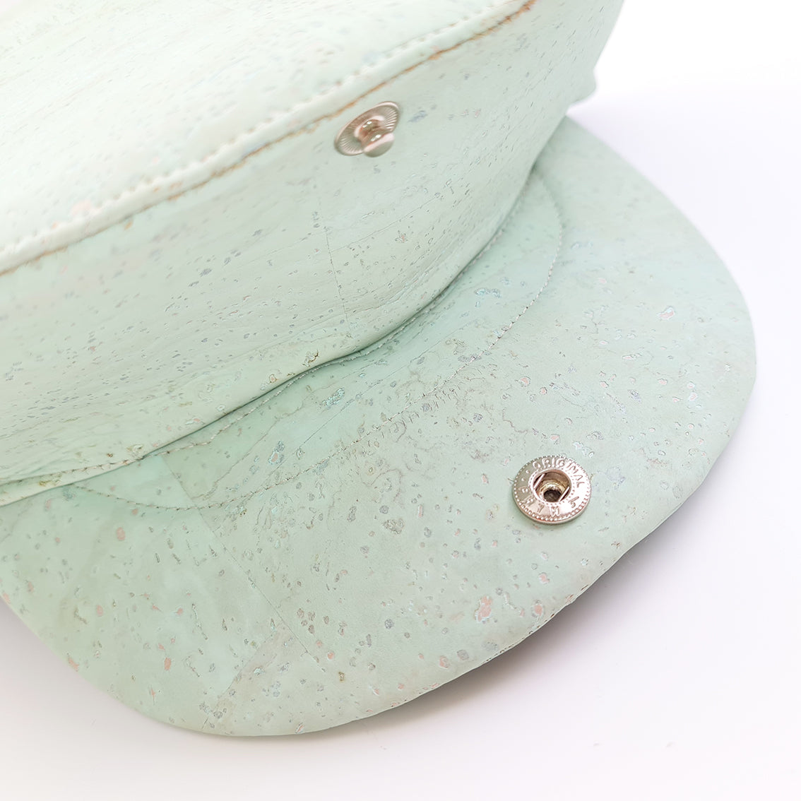 Fabrikk Cork Flat Cap | Mint Green | Vegan Leather