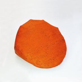 orange eco cork vegan flat cap