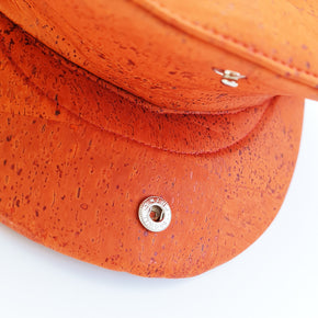 Fabrikk Cork Flat Cap | Orange | Vegan Leather