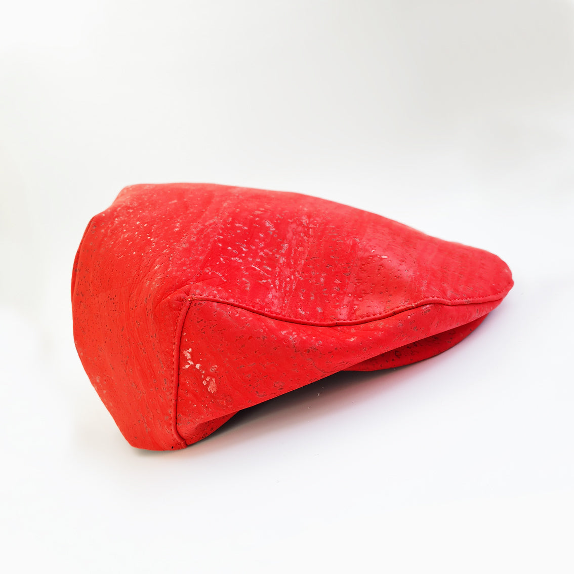 Velvet Red Flat Caps Black Cork Flat Cap Vegan Leather Hat |Made