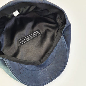 Fabrikk Cork Flat Cap | Navy Blue | Vegan Leather