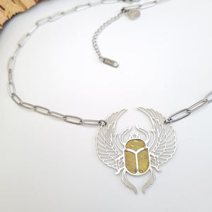 Fabrikk Scarab Laser-cut Necklace | Eco Cork