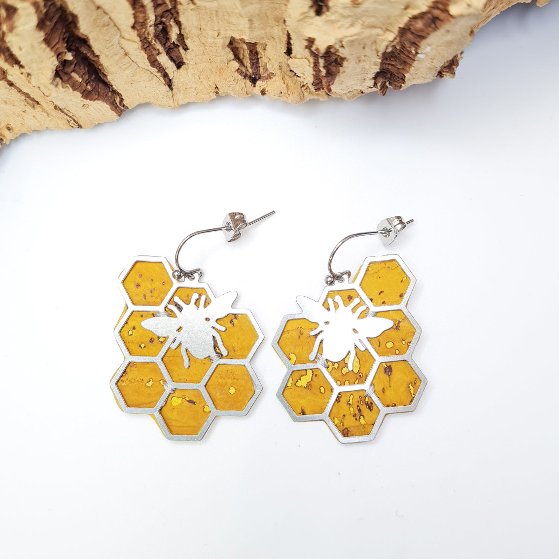 Bee honeycomb outlet earrings