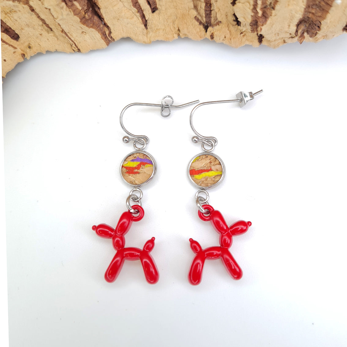 Red balloon earrings new arrivals