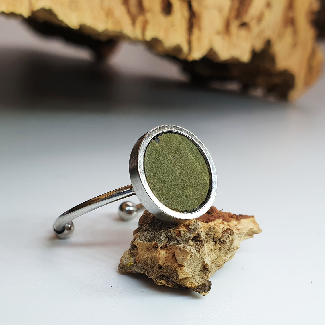 Fabrikk 1 Planet Stacking Ring Set | Small-Medium-Large | Army Green | Vegan Leather