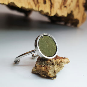 Fabrikk 1 Planet Stacking Ring Set | Small-Medium-Large | Army Green | Vegan Leather