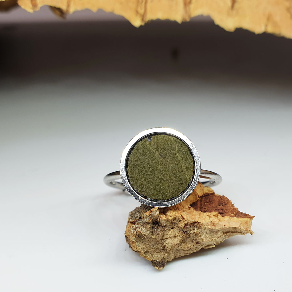 Fabrikk 1 Planet Stacking Ring | Large | Army Green | Vegan Leather