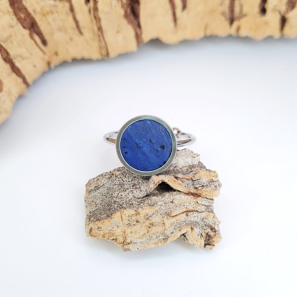 Fabrikk 1 Planet Stacking Ring | Large | Electric Blue | Vegan Leather